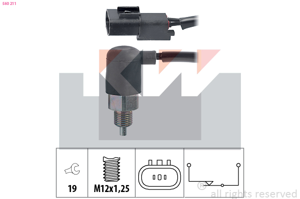 Achteruitrijlichtschakelaar KW 560 211