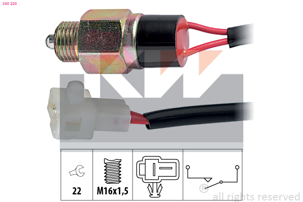 Achteruitrijlichtschakelaar KW 560 220