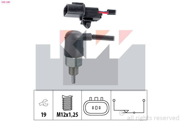 Achteruitrijlichtschakelaar KW 560 240