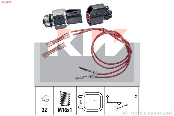 Achteruitrijlichtschakelaar KW 560 275K