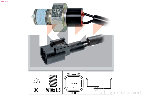 Achteruitrijlichtschakelaar KW 560 311