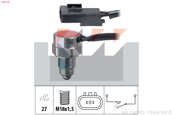 Achteruitrijlichtschakelaar KW 560 319