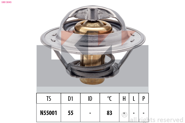 Thermostaat KW 580 304S