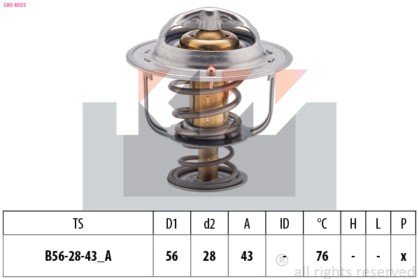 Thermostaat KW 580 403S