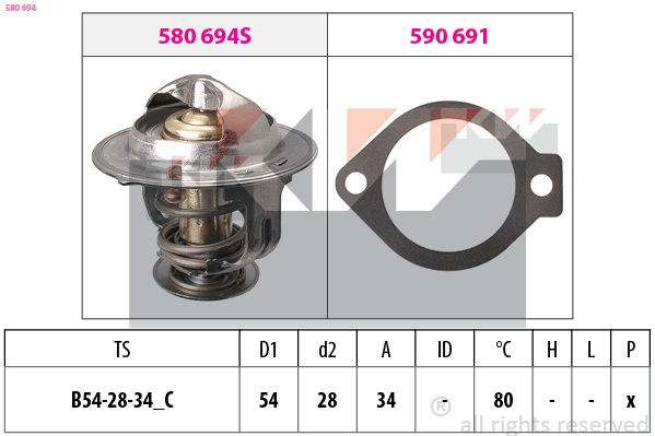 Thermostaat KW 580 694