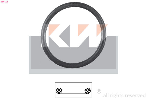 Thermostaathuis pakking KW 590 551