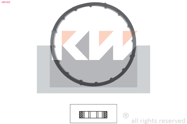 Thermostaathuis pakking KW 590 555