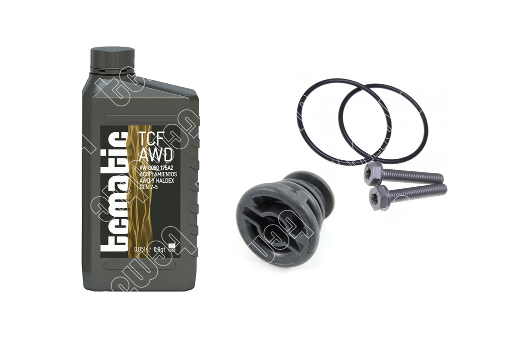 Onderd.set, olie verversen lamellenkopp. (4-wielaandrijving) Tcmatic 190.001.0013