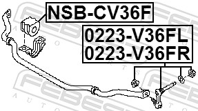 Febest Stabilisatorstang 0223-V36FL