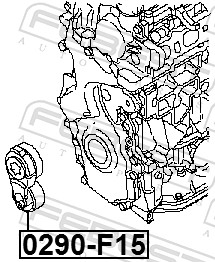 Febest Spanner poly V-riem 0290-F15