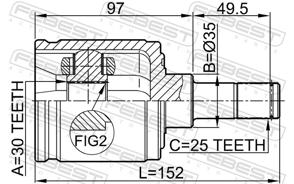 Febest Homokineet reparatieset 0311-EJRH