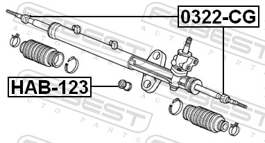 Febest Axiaal gewricht / spoorstang 0322-CG