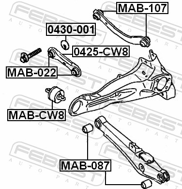 Febest Naloopschaal, aslichaam 0430-001