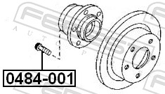 Febest Wielbout/moer 0484-001
