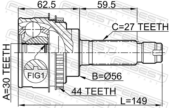 Febest Homokineet reparatieset 0810-026A44