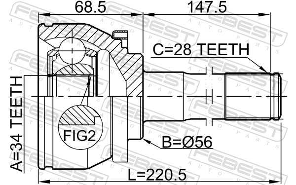 Febest Homokineet reparatieset 1210-TER