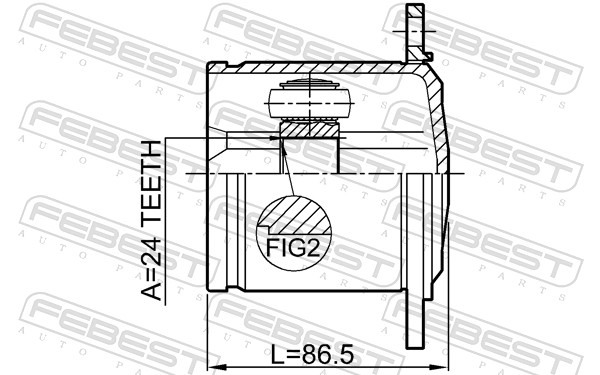 Febest Homokineet reparatieset 1711-Q5LH