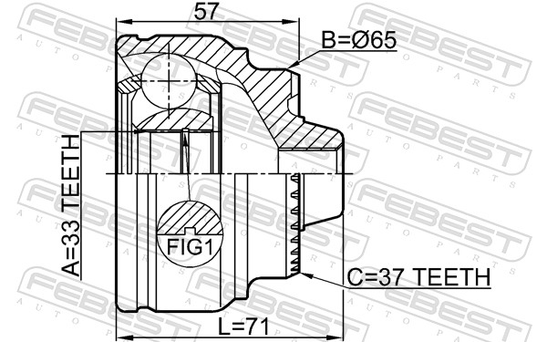 Febest Homokineet reparatieset 1910-F25