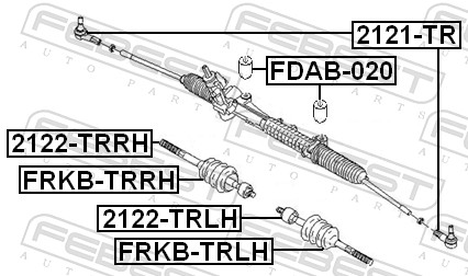 Febest Axiaal gewricht / spoorstang 2122-TRLH