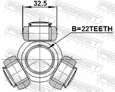 Febest Tripode 2216-CER
