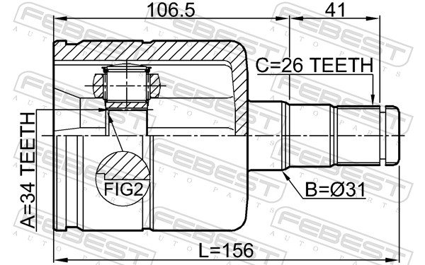 Febest Homokineet reparatieset 2311-TATLH