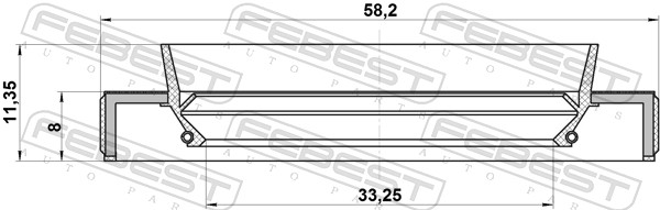 Febest Afdichting 95HBY-35580811R
