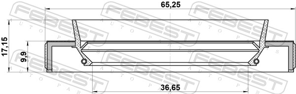 Febest Afdichting 95HBY-38651017C
