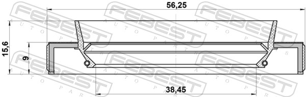 Febest Afdichting 95HBY-40560916R