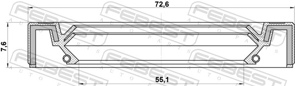 Febest Wielnaaf afdichtring 95IBS-57730808X
