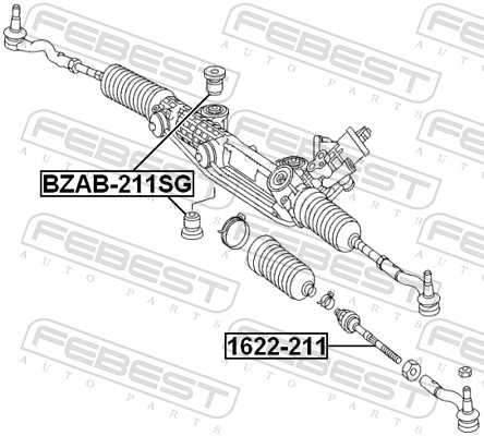 Febest Stuurhuisrubber BZAB-211SG