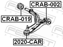 Febest Draagarm-/ reactiearm lager CRAB-019