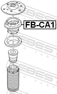 Febest Veerpootlager & rubber FB-CA1