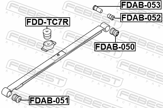 Febest Bladveerlagerbus FDAB-051