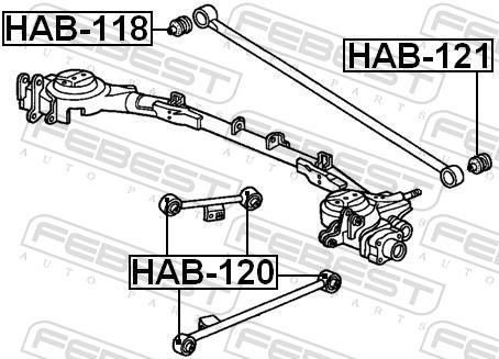 Febest Draagarm-/ reactiearm lager HAB-121