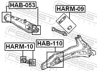 Febest Draagarm-/ reactiearm lager HARM-10