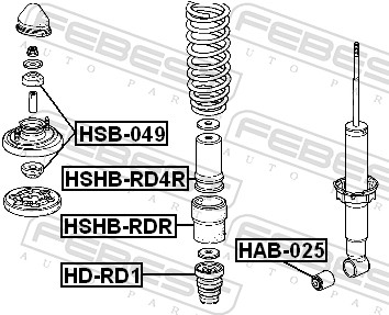Febest Aanslagrubber vering HD-RD1