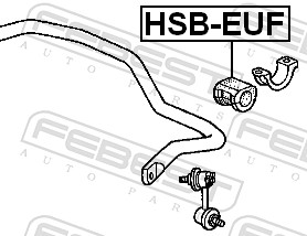 Febest Stabilisatorstang rubber HSB-EUF