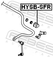 Febest Stabilisatorstang rubber HYSB-SFR