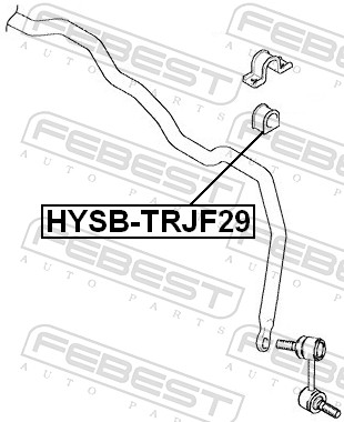 Febest Stabilisatorstang rubber HYSB-TRJF29