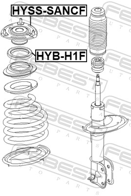 Febest Veerpootlager & rubber HYSS-SANCF