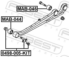 Febest Draagarm-/ reactiearm lager MAB-045