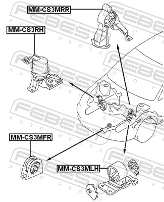 Febest Motorsteun MM-CS3MFR