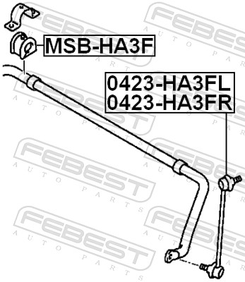 Febest Stabilisatorstang rubber MSB-HA3F