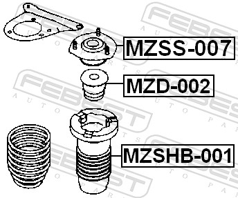 Febest Stofkap schokdemper MZSHB-001