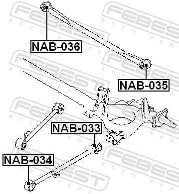 Febest Draagarm-/ reactiearm lager NAB-033