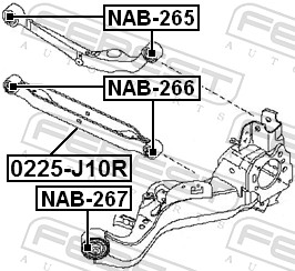 Febest Draagarm-/ reactiearm lager NAB-267