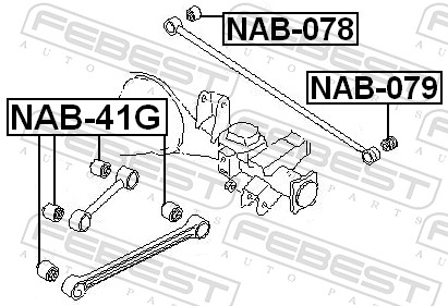 Febest Draagarm-/ reactiearm lager NAB-41G