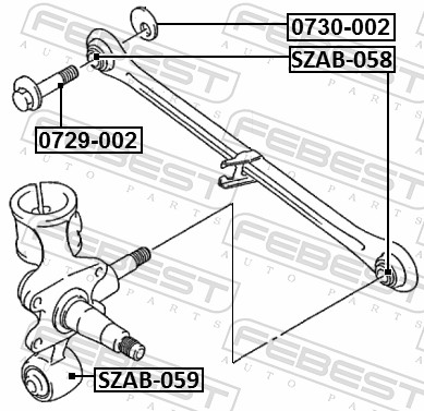 Febest Draagarm-/ reactiearm lager SZAB-058