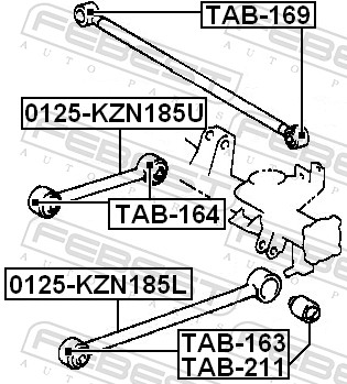 Febest Draagarm-/ reactiearm lager TAB-163