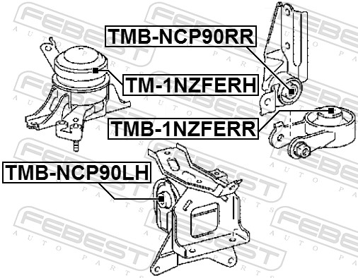 Febest Motorsteun TM-1NZFERH